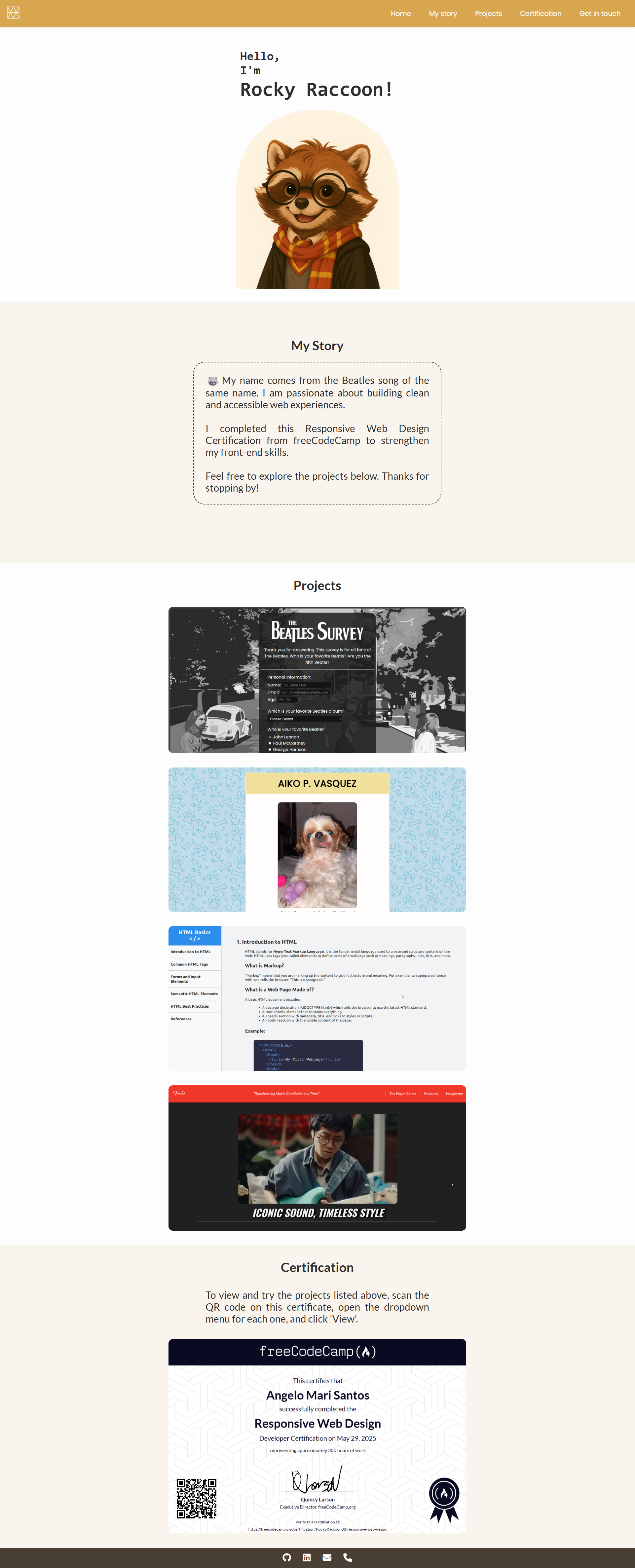 RockyRaccoon Personal Site